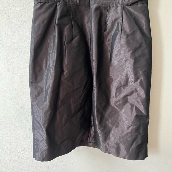 Banana Republic Gray Pleated Sheath Mini Dress | Size 12P - Picture 6 of 8